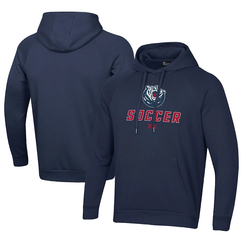 Men's Under Armour Navy Belmont Bruins Rival Fleece Pullover Hoodie