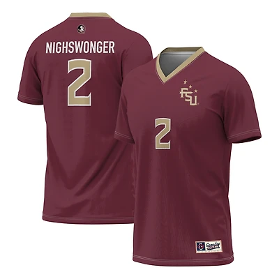 Unisex GameDay Greats Jenna Nighswonger Garnet Florida State Seminoles Women's Soccer Fashion Jersey