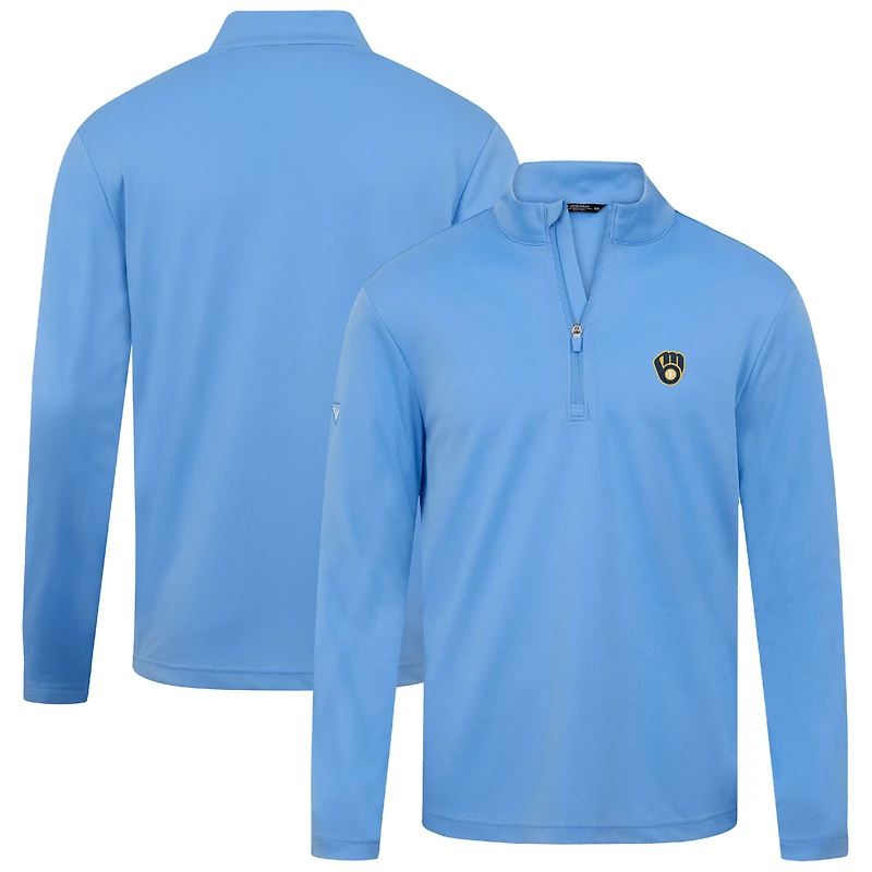 Men's Levelwear Powder Blue Milwaukee Brewers Heron Insignia 2.0 Quarter-Zip Jacket