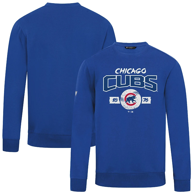 Men's Levelwear Royal Chicago Cubs Punch Out Pullover Sweatshirt