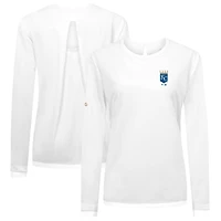 Women's Levelwear White Kansas City Royals Sequoia Primary Logo Long Sleeve T-Shirt