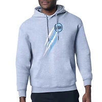 Men's Starter Heather Gray Utah Hockey Club Color Scratch Graphic Pullover Hoodie