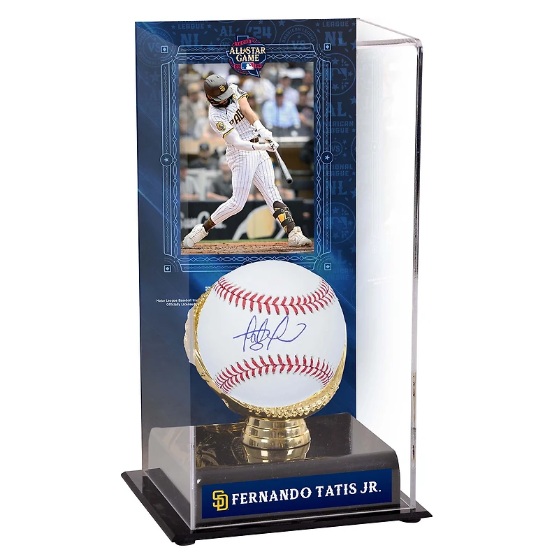 Fernando Tatis Jr. San Diego Padres Autographed 2024 MLB All-Star Game Baseball and 2024 MLB All-Star Sublimated Baseball Display Case with Image