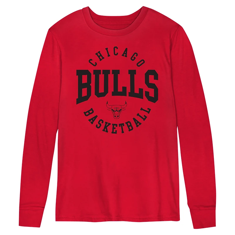 Preschool Red Chicago Bulls Around the Block Long Sleeve T-Shirt