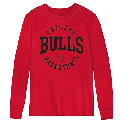 Preschool Red Chicago Bulls Around the Block Long Sleeve T-Shirt