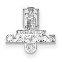 LogoArt Florida Panthers 2024 Stanley Cup Champions Sterling Silver Earrings