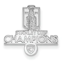 LogoArt Florida Panthers 2024 Stanley Cup Champions Sterling Silver Cufflinks