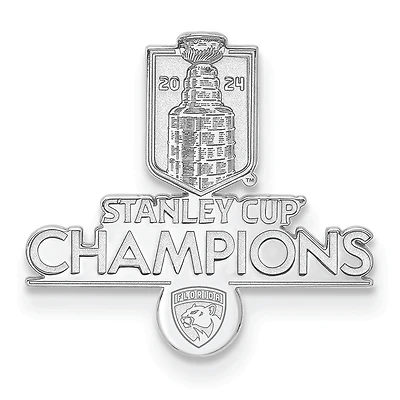 LogoArt Florida Panthers 2024 Stanley Cup Champions Sterling Silver Cufflinks