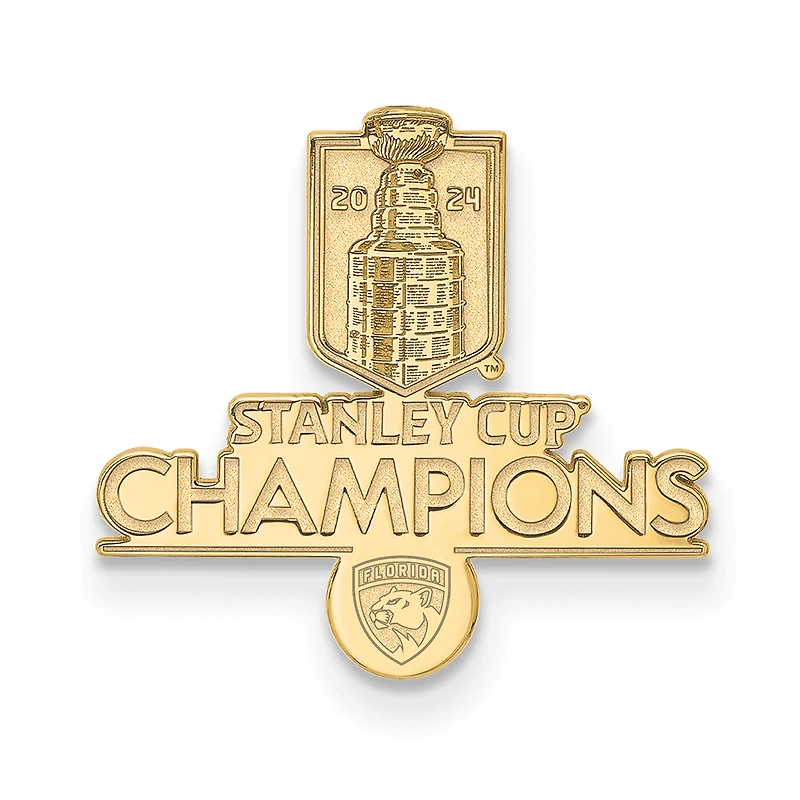 LogoArt Florida Panthers 2024 Stanley Cup Champions Gold Plated Tie Tac