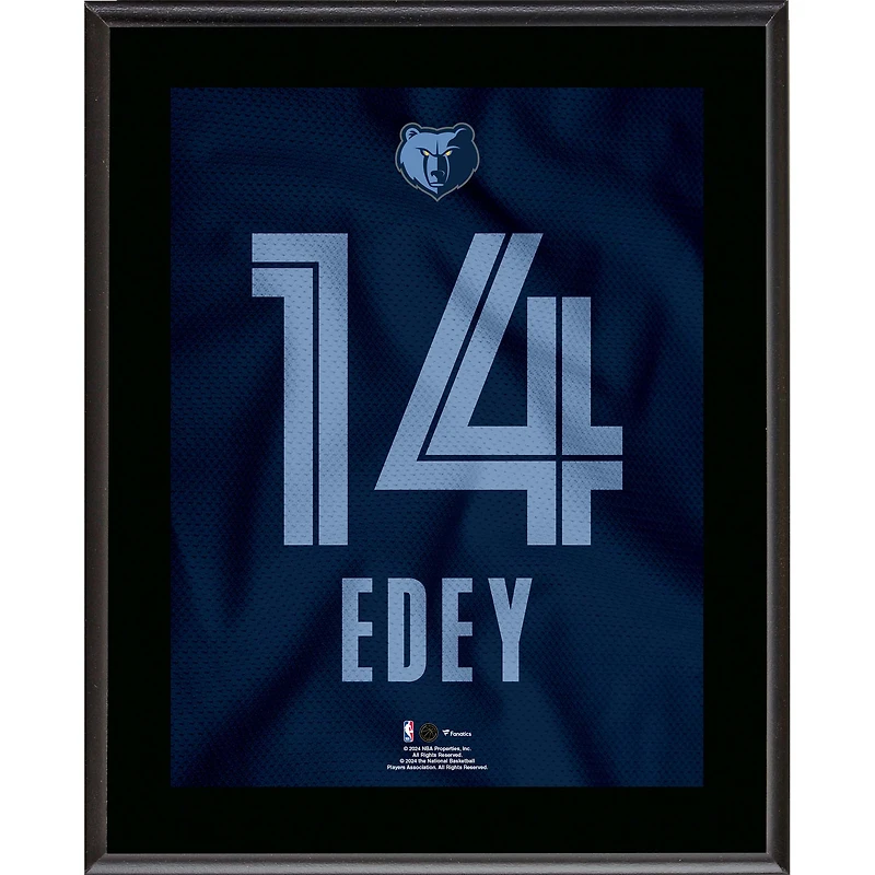 Zach Edey Memphis Grizzlies 10.5" x 13" Jersey Number Sublimated Player Plaque