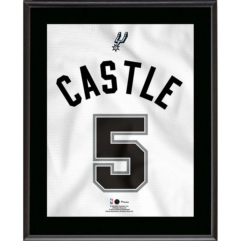 Stephon Castle San Antonio Spurs 10.5" x 13" Jersey Number Sublimated Player Plaque