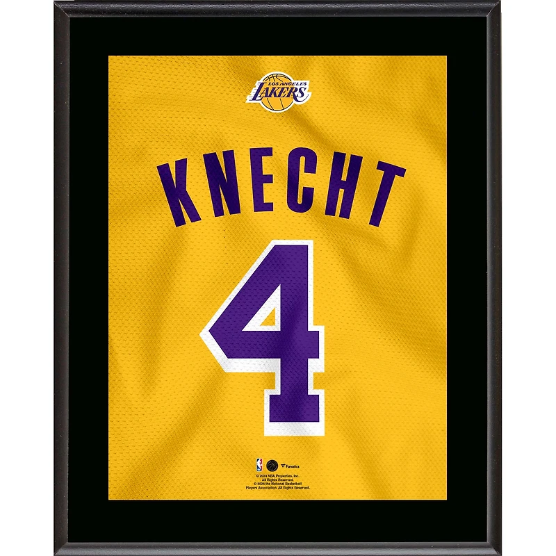 Dalton Knecht Los Angeles Lakers 10.5" x 13" Jersey Number Sublimated Player Plaque