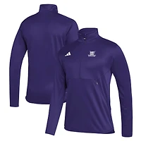 Men's adidas Purple Weber State Wildcats Stadium AEROREADY Half-Zip Jacket