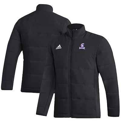 Men's adidas Black Winona State Warriors Full-Zip Jacket