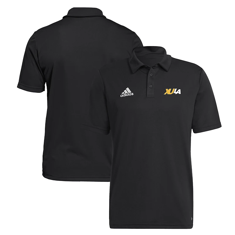 Men's adidas Black Xavier University of Louisiana Gold Rush Entrada 22 AEROREADY Polo