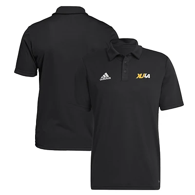 Men's adidas Black Xavier University of Louisiana Gold Rush Entrada 22 AEROREADY Polo