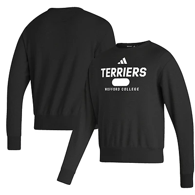 Men's adidas Black Wofford Terriers Vintage Pullover Sweatshirt