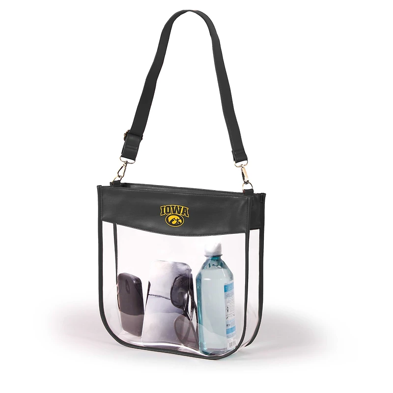 Women's Black Iowa Hawkeyes Kate Clear Purse