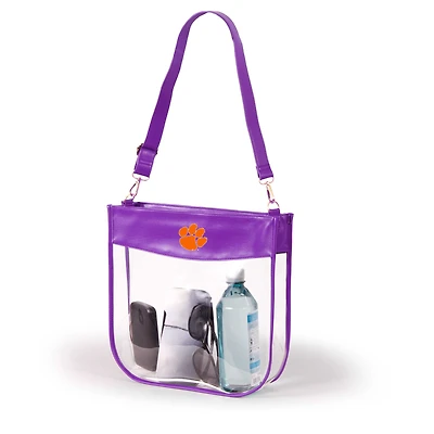 Women's Purple Clemson Tigers Kate Clear Purse