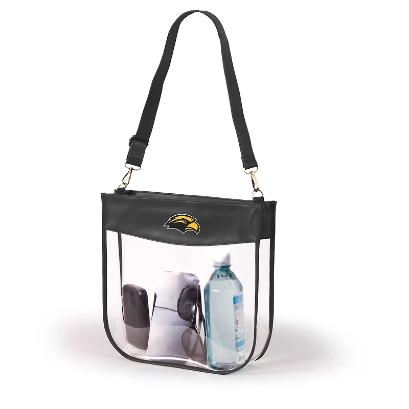 Women's Black Southern Miss Golden Eagles Kate Clear Purse