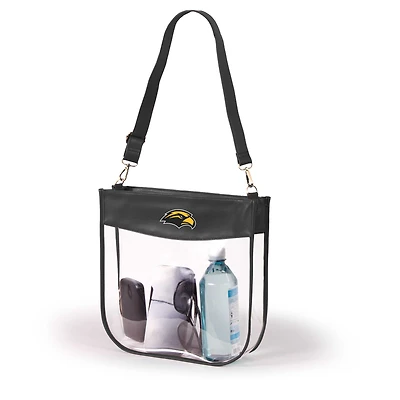 Women's Black Southern Miss Golden Eagles Kate Clear Purse