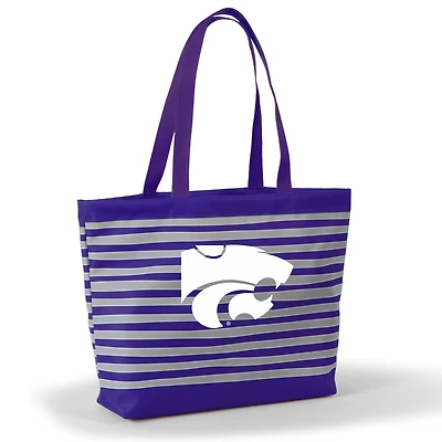 Women's Purple Kansas State Wildcats Wavy Striped Tatum Tote Bag