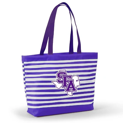 Women's Purple Stephen F Austin Lumberjacks Wavy Striped Tatum Tote Bag