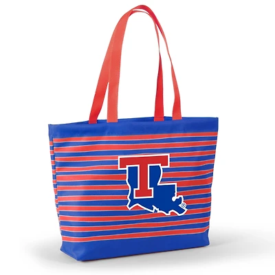 Women's Royal Louisiana Tech Bulldogs Wavy Striped Tatum Tote Bag
