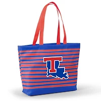 Women's Royal Louisiana Tech Bulldogs Wavy Striped Tatum Tote Bag