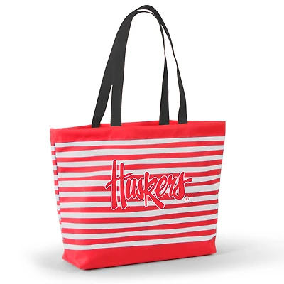 Women's Scarlet Nebraska Huskers Wavy Striped Tatum Tote Bag