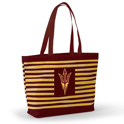 Women's Maroon Arizona State Sun Devils Wavy Striped Tatum Tote Bag