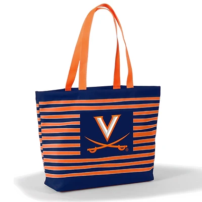 Women's Navy Virginia Cavaliers Wavy Striped Tatum Tote Bag