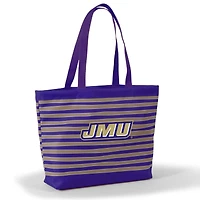 Women's Purple James Madison Dukes Wavy Striped Tatum Tote Bag