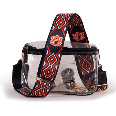 Women's Auburn Tigers Hailey Clear Purse with Logo Strap