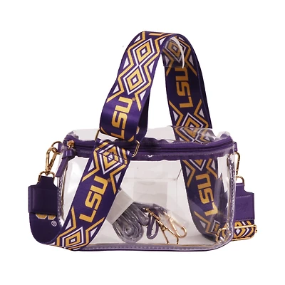 Women's LSU Tigers Hailey Clear Purse with Logo Strap