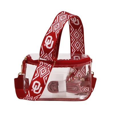 Women's Oklahoma Sooners Hailey Clear Purse with Logo Strap