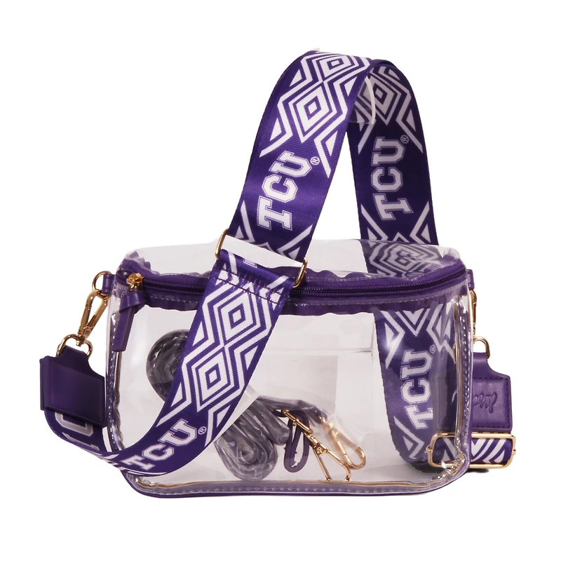 Women's TCU Horned Frogs Hailey Clear Purse with Logo Strap