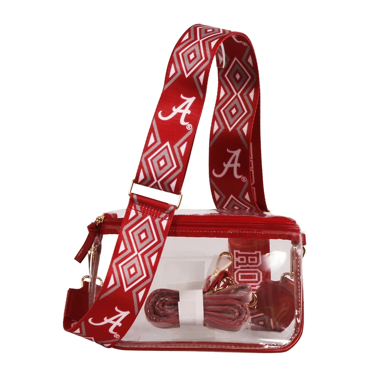 Women's Alabama Crimson Tide Hailey Clear Purse with Logo Strap