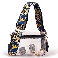 Women's West Virginia Mountaineers Hailey Clear Purse with Logo Strap