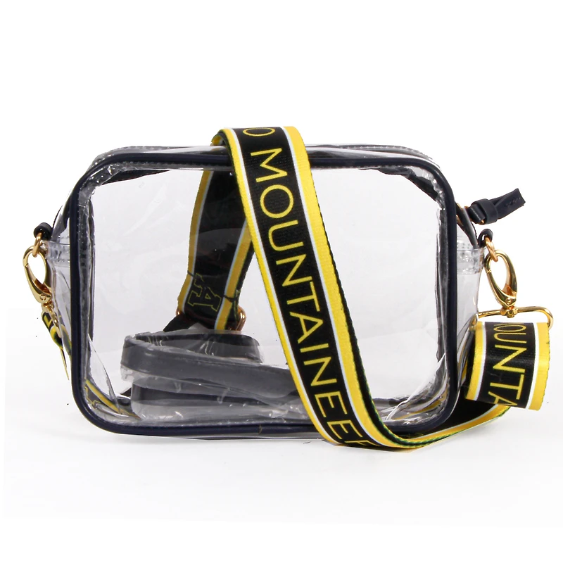 Women's Appalachian State Mountaineers Hailey Clear Purse with Logo Strap