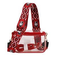 Women's Georgia Bulldogs Hailey Clear Purse with Logo Strap