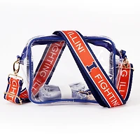 Women's Illinois Fighting Illini Hailey Clear Purse with Logo Strap