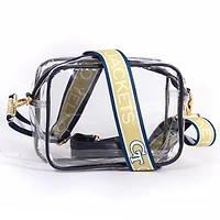 Women's Georgia Tech Yellow Jackets Hailey Clear Purse with Logo Strap