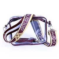 Women's Minnesota Golden Gophers Hailey Clear Purse with Logo Strap