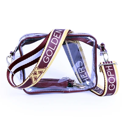 Women's Minnesota Golden Gophers Hailey Clear Purse with Logo Strap
