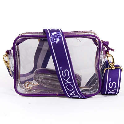 Women's Stephen F Austin Lumberjacks Hailey Clear Purse with Logo Strap