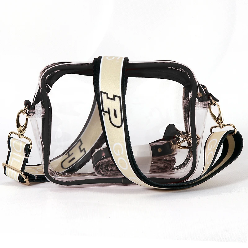 Women's Purdue Boilermakers Hailey Clear Purse with Logo Strap