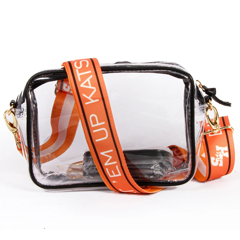 Women's Sam Houston State Bearkats Hailey Clear Purse with Logo Strap