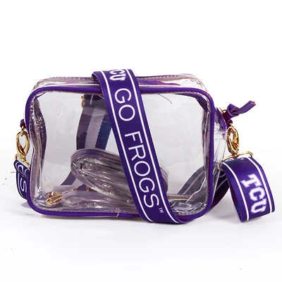 Women's TCU Horned Frogs Hailey Clear Purse with Logo Strap