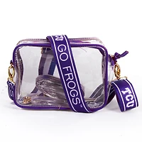 Women's TCU Horned Frogs Hailey Clear Purse with Logo Strap